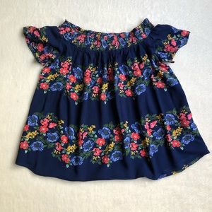 Old Navy Off the Shoulder Floral Blouse